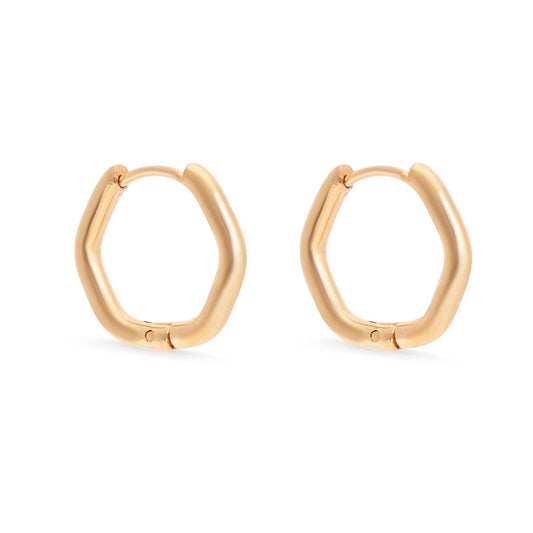 Geometric Huggie Earrings
