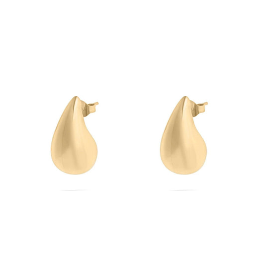 Gold Teardrop Stud Earrings